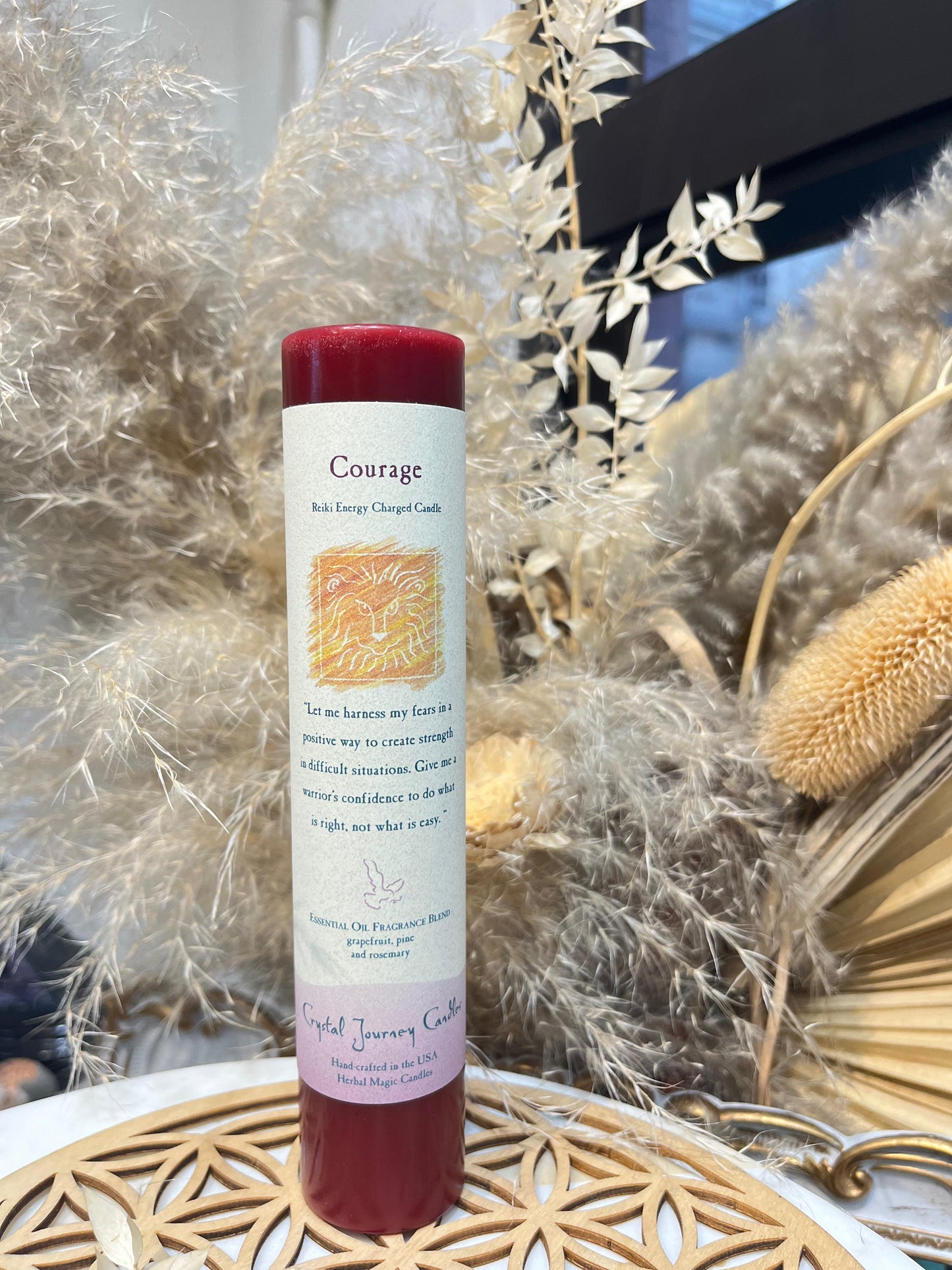 Crystal Journey Herbal Magic Pillars - Courage