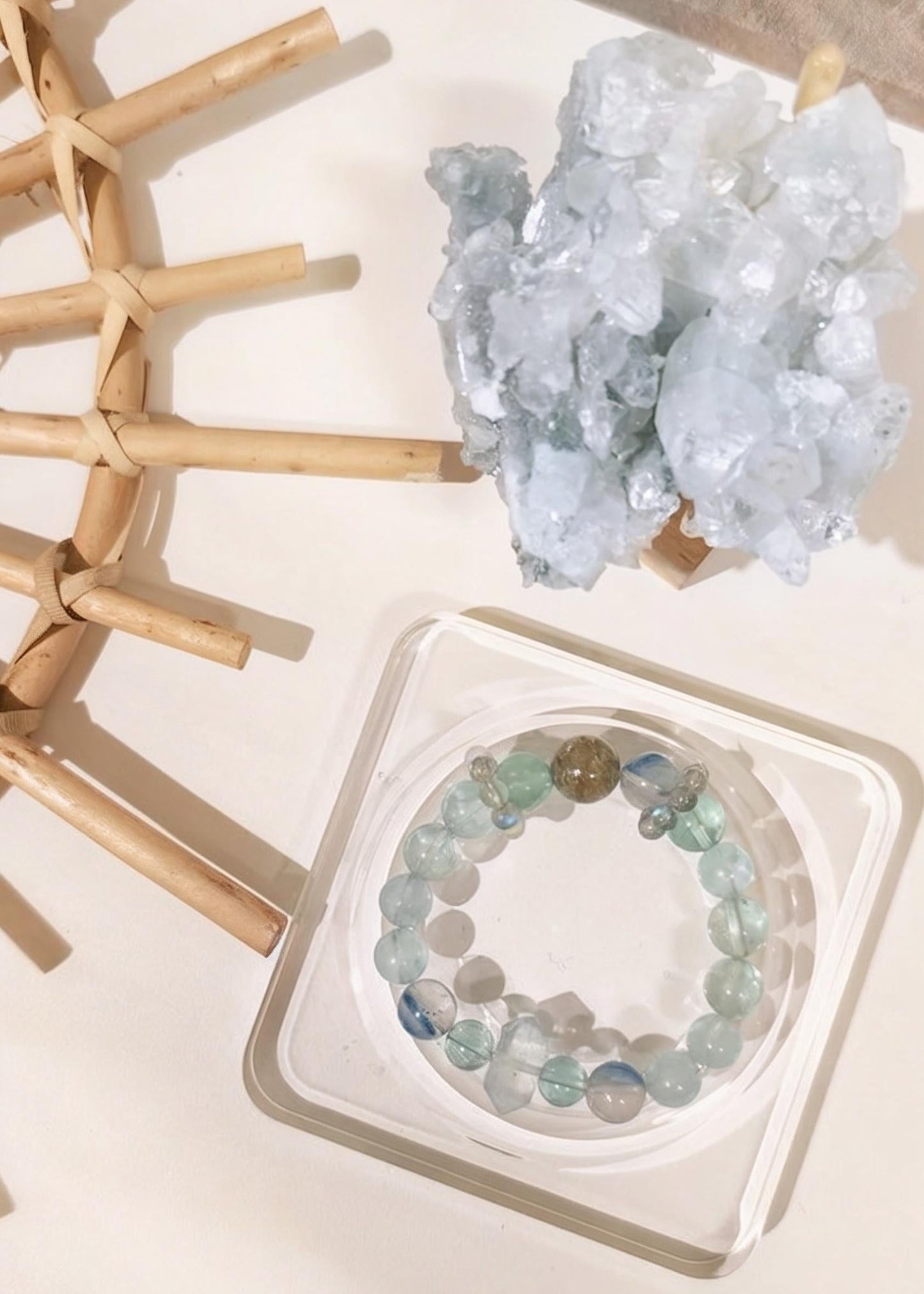 五行合盤水晶手串 - 包括命理分析 Elemental Synastry Crystal Bracelet - Personalized Reading
