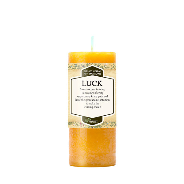 Blessed Herbal Affirmations Candle - Luck