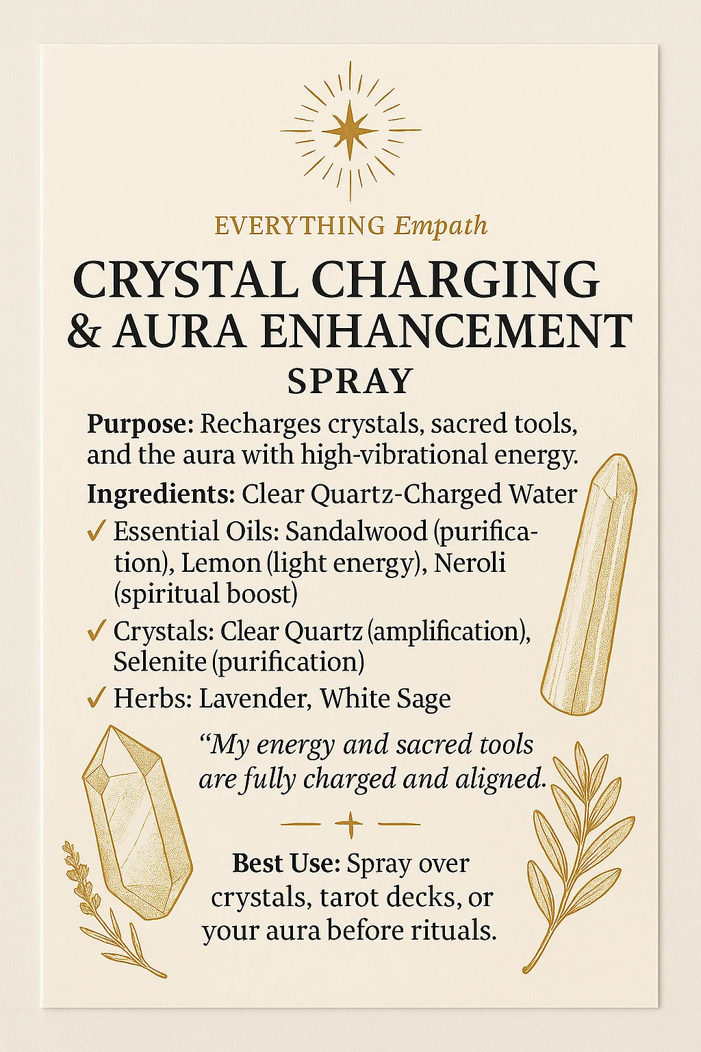 Crystal Charging &amp; Aura Enhancement Spray