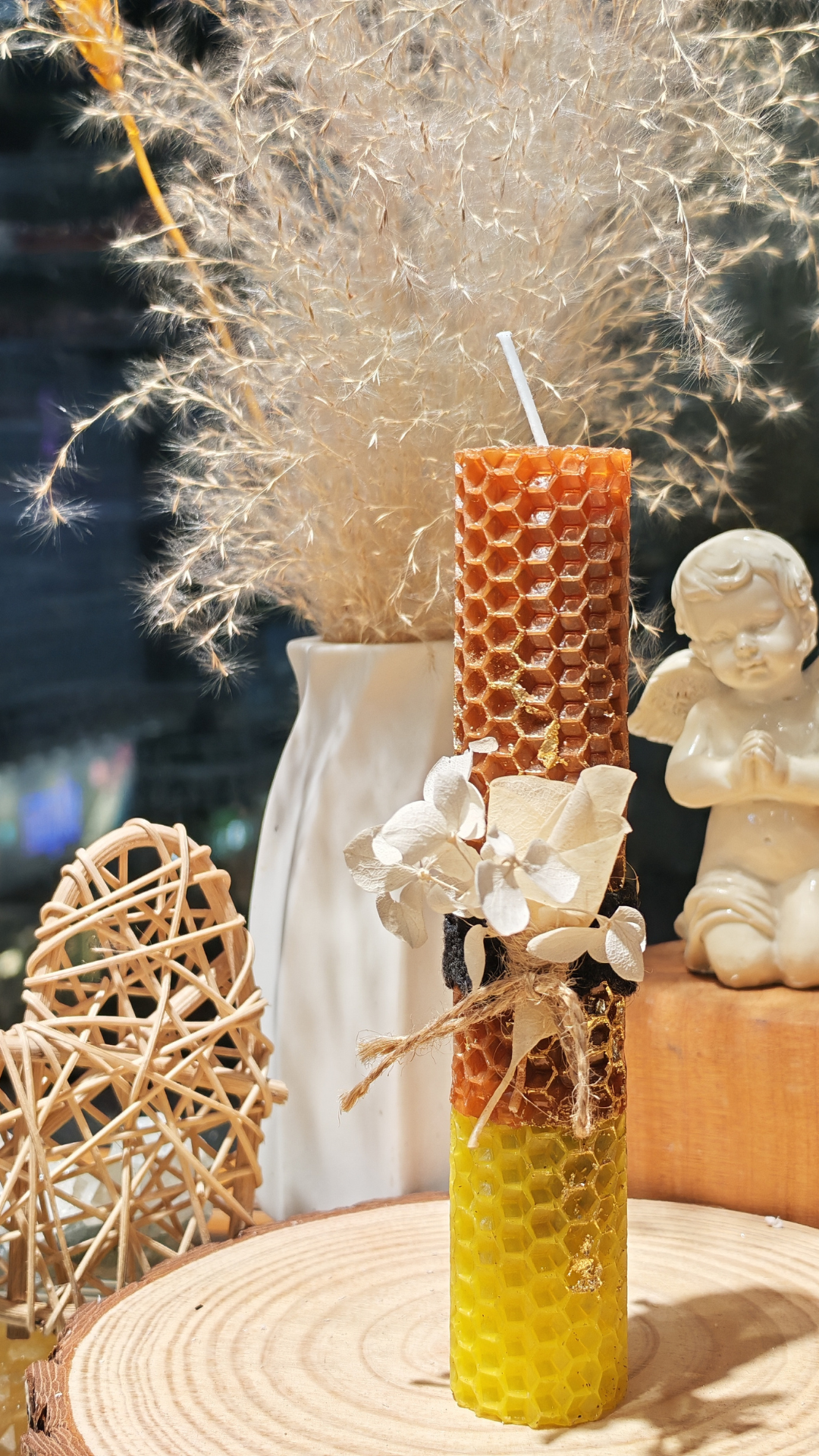 Problem Solving Beeswax Candle