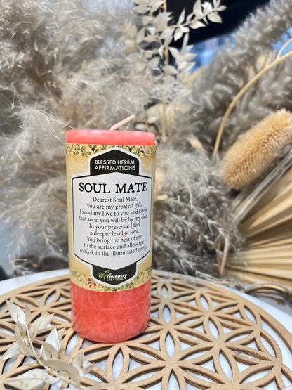 Blessed Herbal Affirmations Candles - Soul Mate