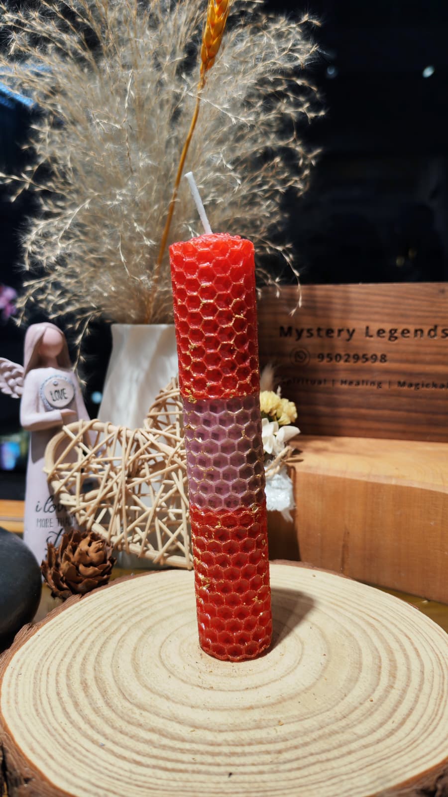 Love flows to you Beeswax Candle