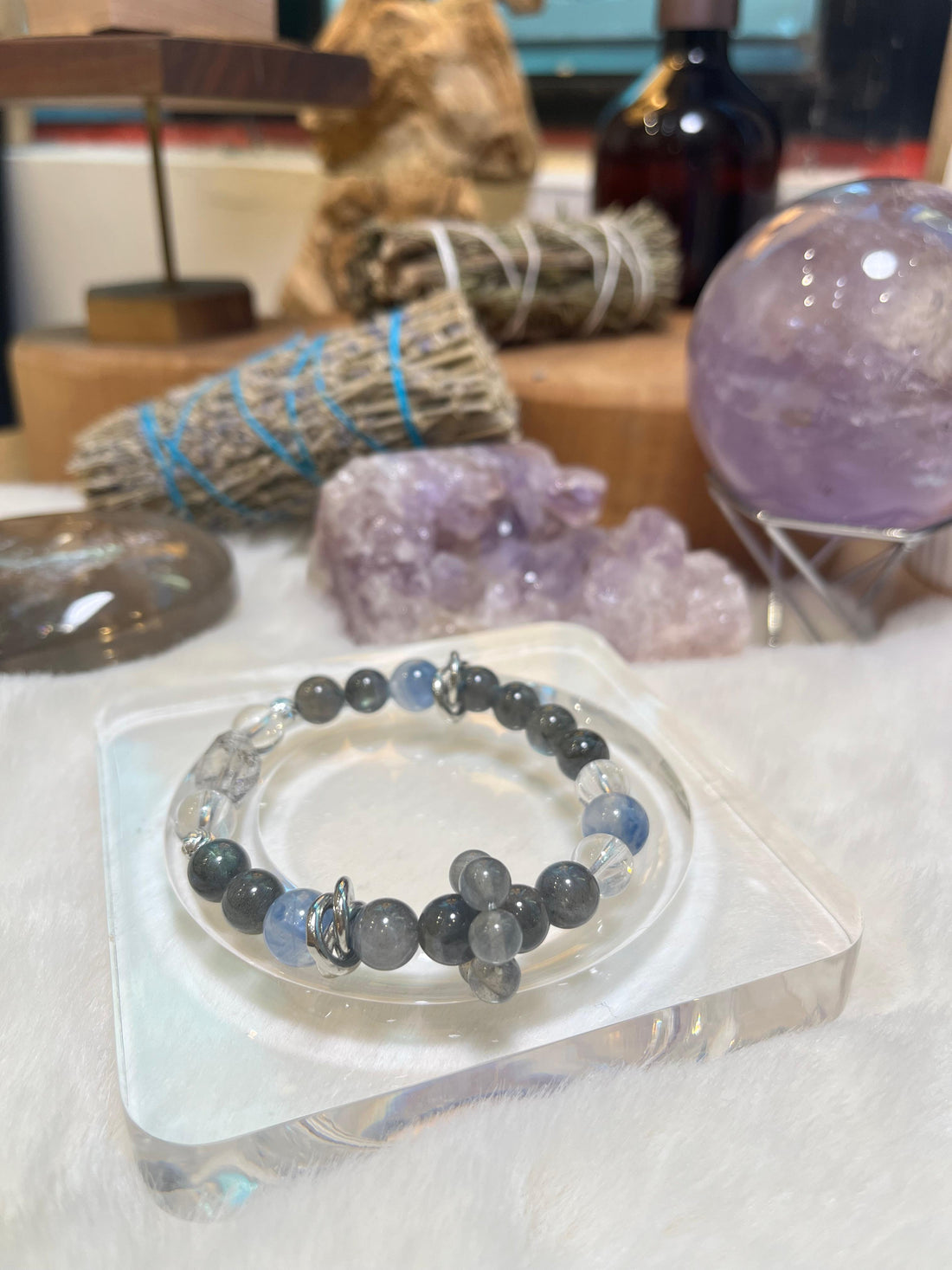 五行合盤水晶手串 - 包括命理分析 Elemental Synastry Crystal Bracelet - Personalized Reading