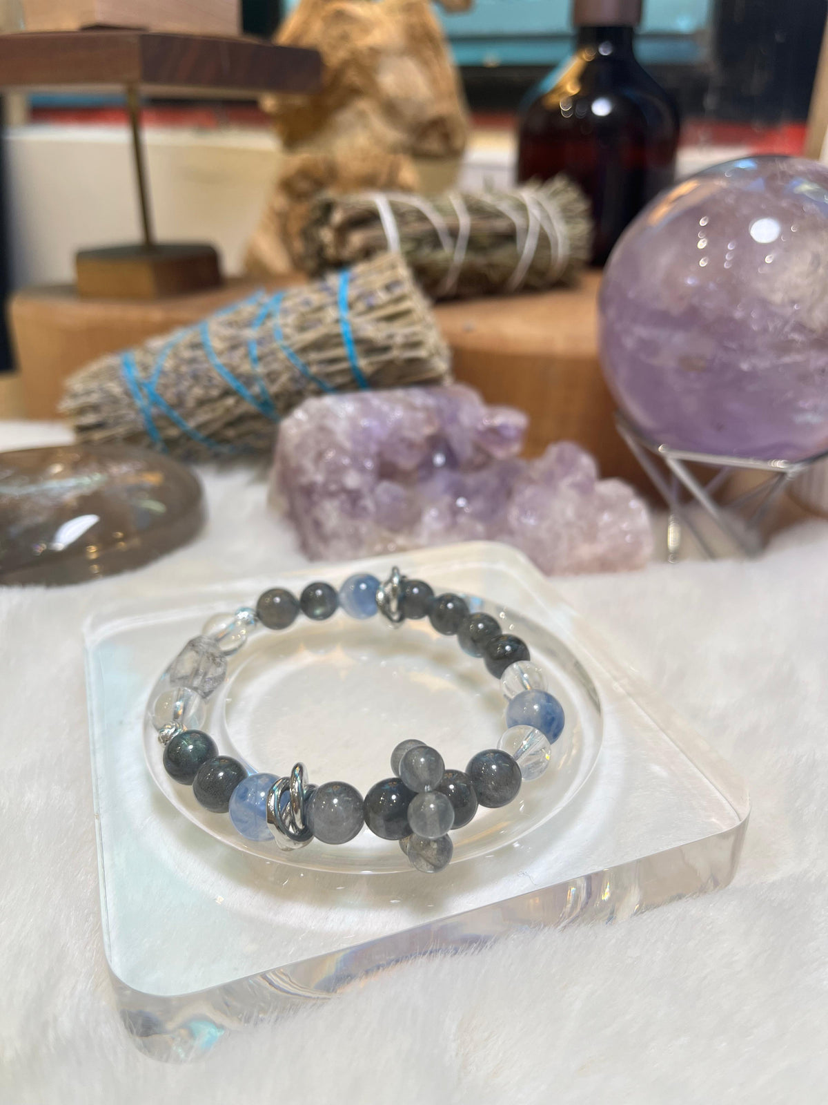 五行合盤水晶手串 - 包括命理分析 Elemental Synastry Crystal Bracelet - Personalized Reading
