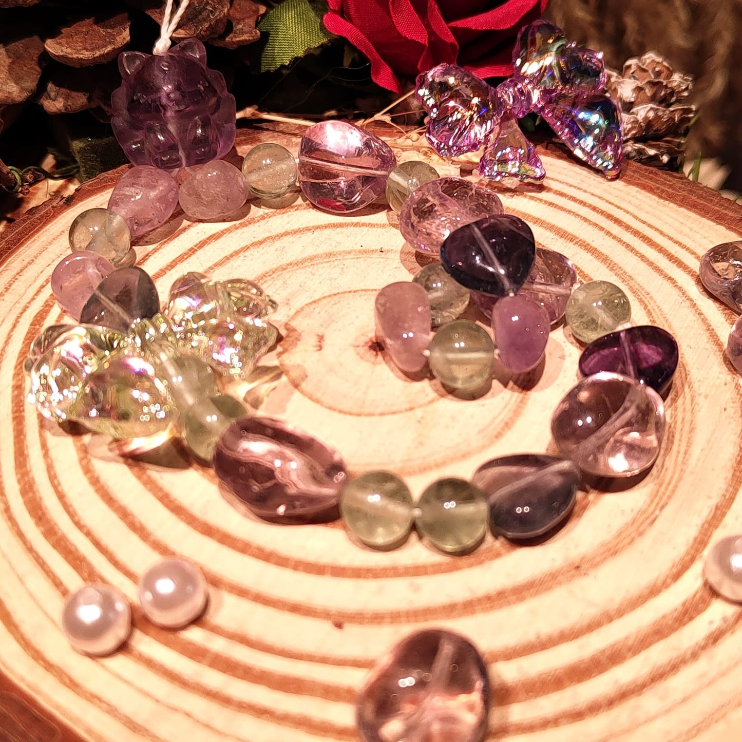 Five elements phone charms - 五行水晶手機繩