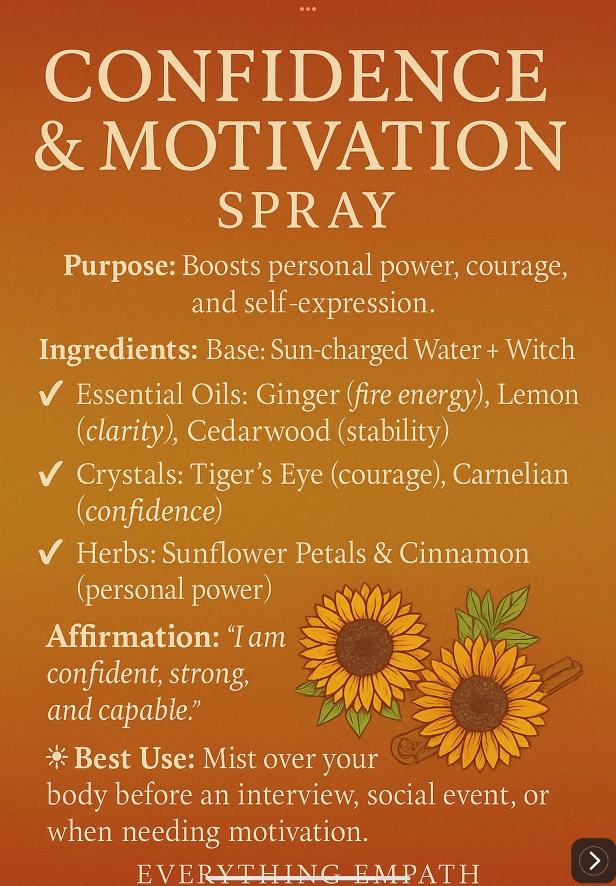 Confidence &amp; Motivation Spray